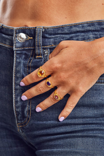 ANILLO MATIRA TOPACIO ROSA
