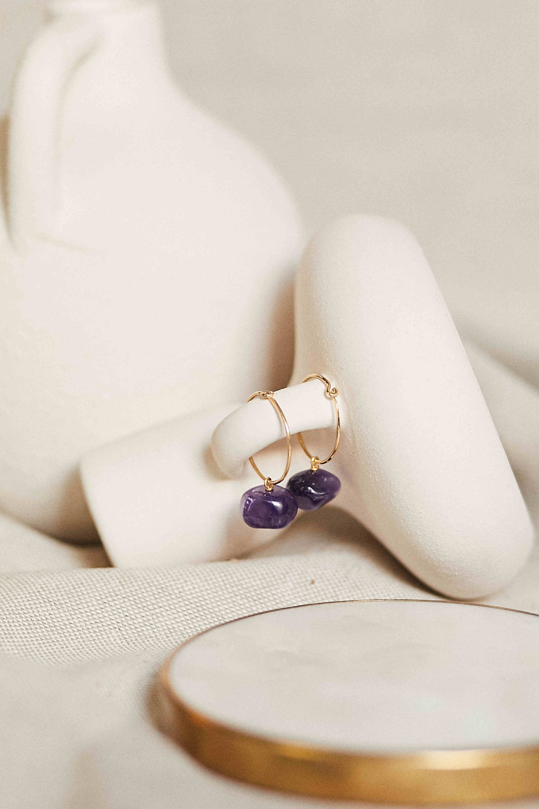 Charms arándanos de oro de 18 quilates con piedras naturales arándanos de Adalia Concept