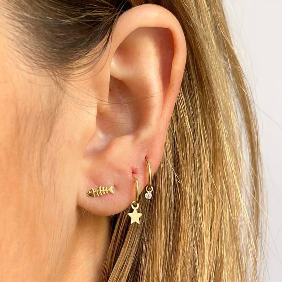Pendiente Raspas Adalia oro 18 quilates 4