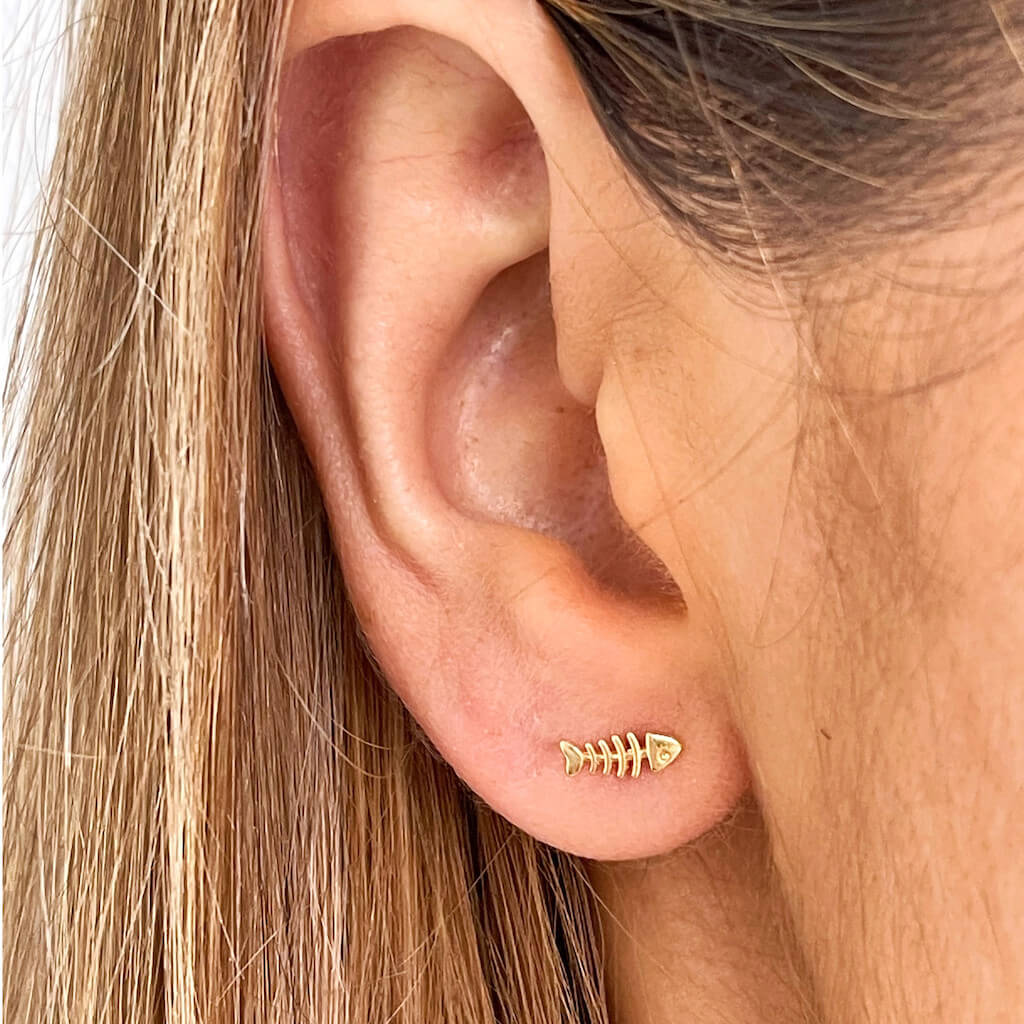 Pendiente Raspas Adalia oro 18 quilates 2