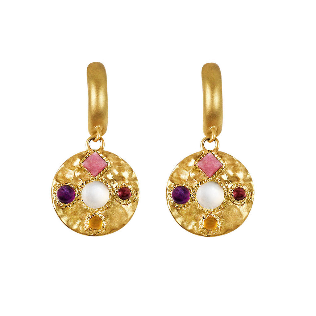 Pendientes Vito tono rosas oro Adalia Concept