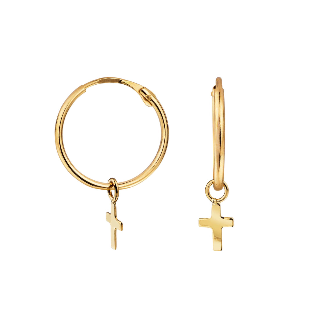 Pendientes Cruz Adalia oro de 18 quilates